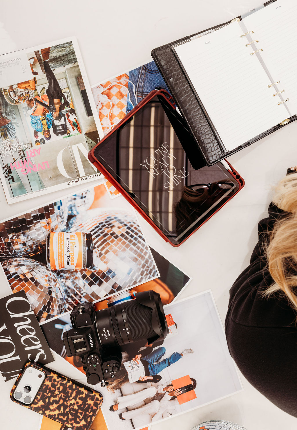 Layout of creating blog content into emails, social media posts, Reels, and more